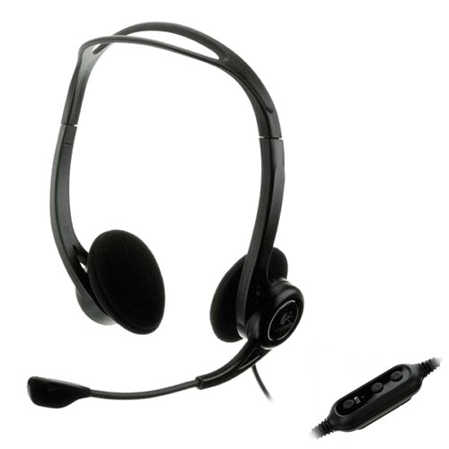 Logitech PC Headset 960 USB (оголовье, открытая, USB) (981-000100)