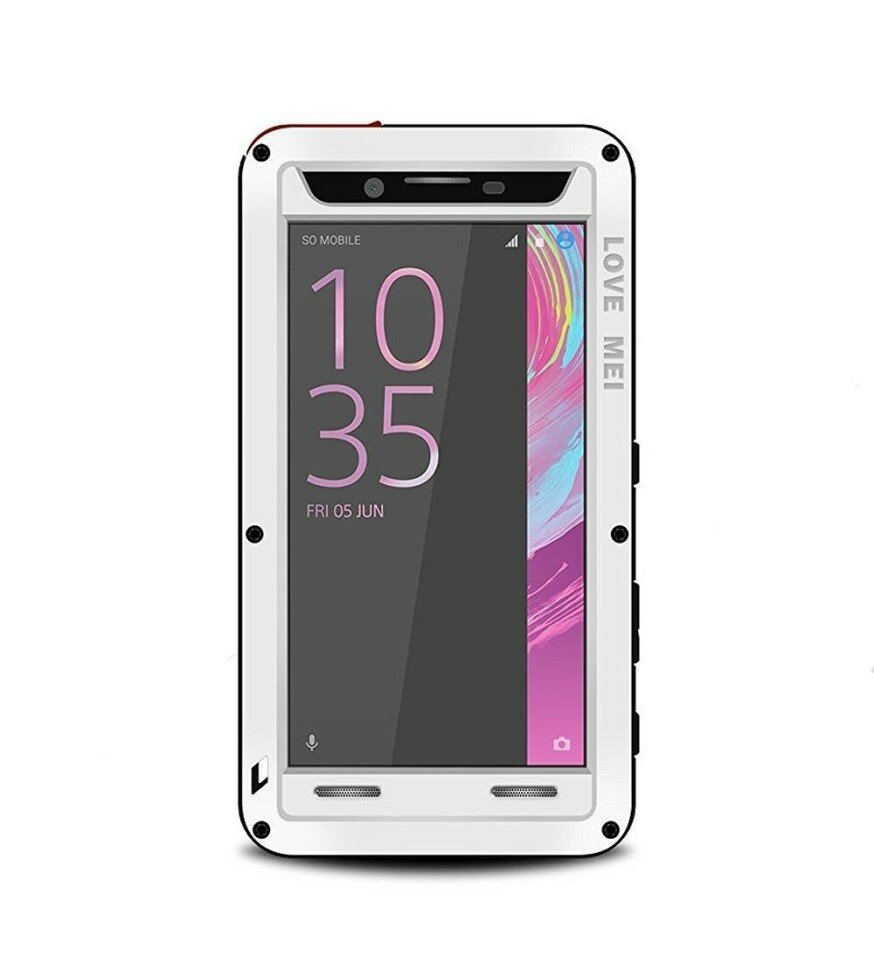 фото Гибридный чехол LOVE MEI для Sony Xperia X Performance (белый)