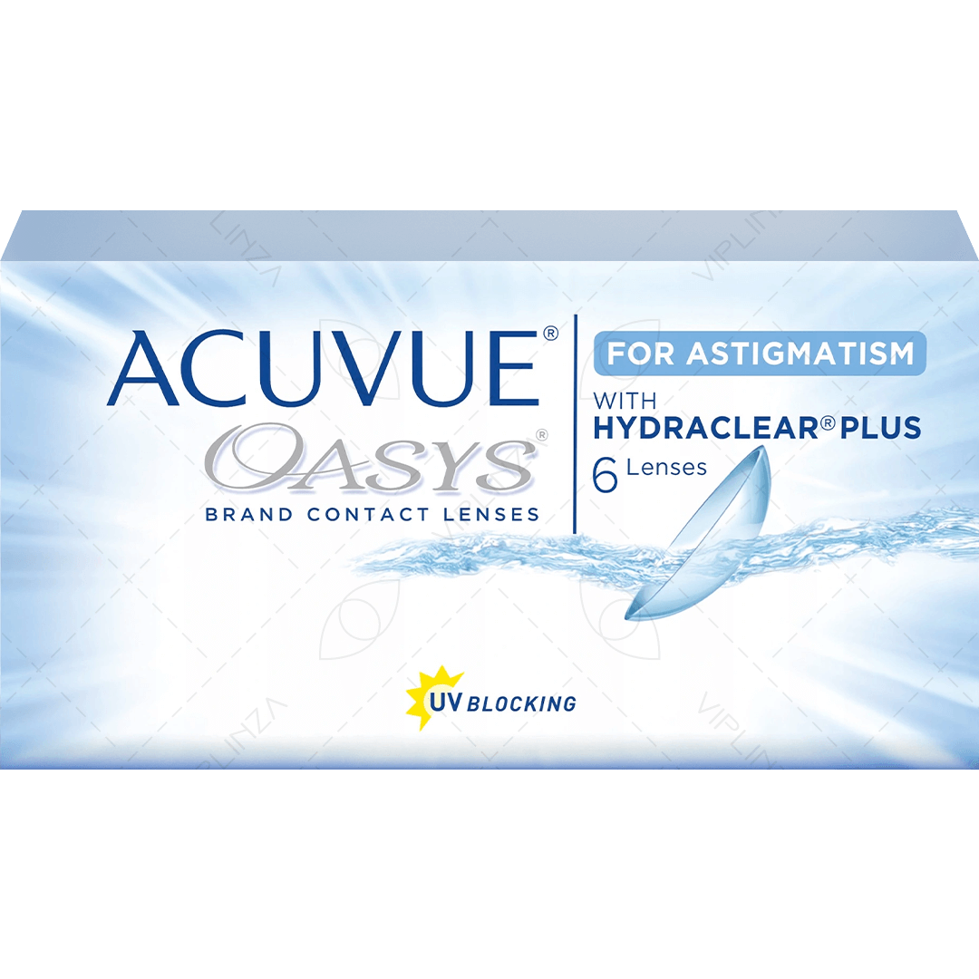 Контактные линзы Acuvue Oasys for astigmatism AX 180, Цилиндр -1.25, D -2.50, R 8.6, DIA 14.5, DIA 14.2, 6 линз