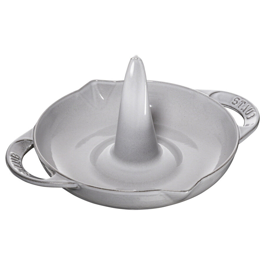 фото Ростер для курицы вертикальный Staub 24 см, чугун, графит