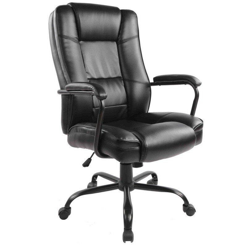 Кресло для руководителя Easy Chair 584 TR черное (рециклированная кожа металл) 1044980