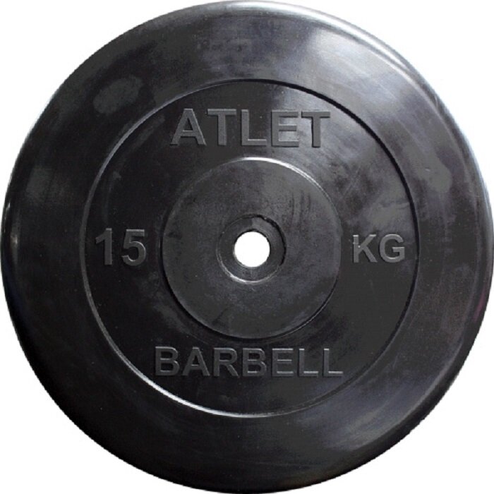 MB BARBELL диск обрезиненный Atlet - 15 кг (31 мм)