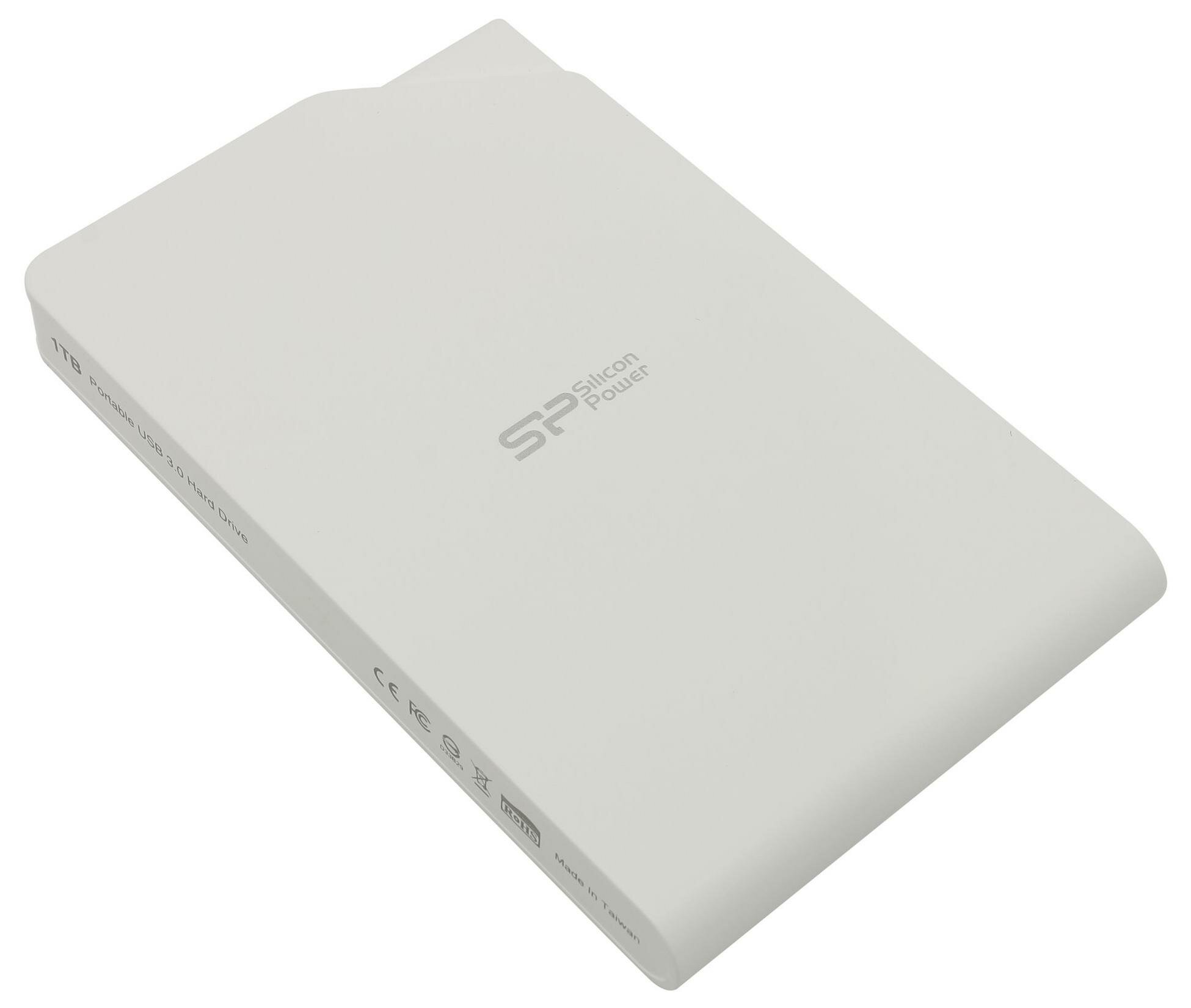 Внешний жесткий диск 2.5" USB3.0 1 Tb Silicon Power Stream S03 SP010TBPHDS03S3W белый