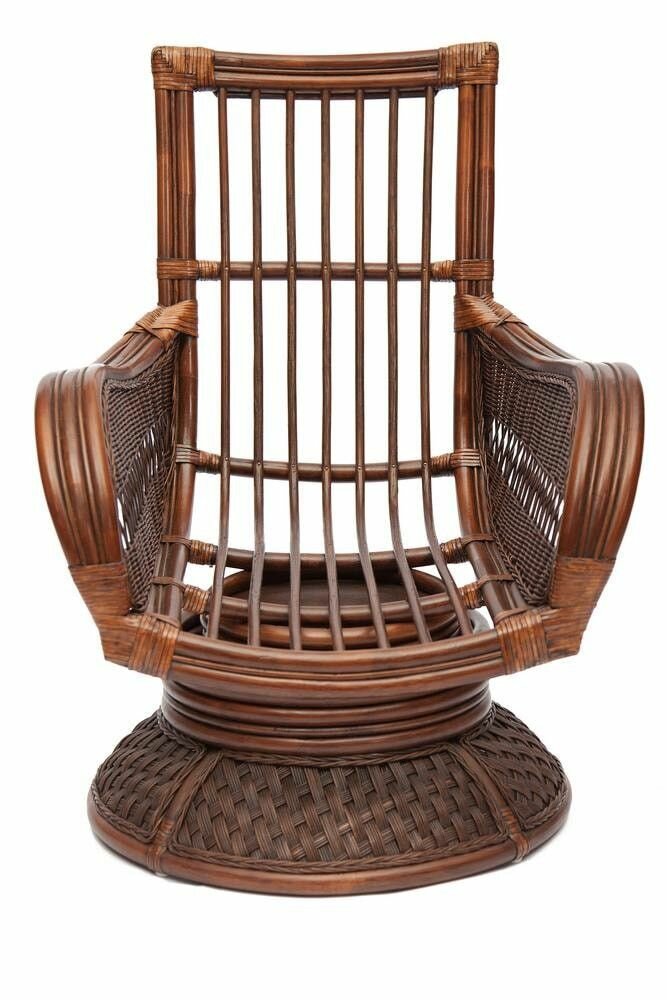 Кресло-качалка TetChair "ANDREA Relax Medium" /с подушкой/Pecan Washed (античн. орех), Ткань рубчик, цвет кремовый