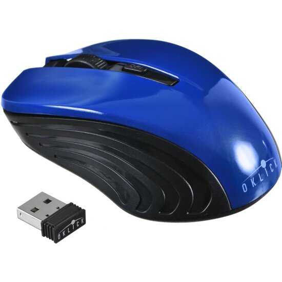 Мышь OKLICK 545MW Black/Blue Wireless USB (368630)