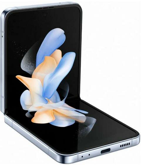 Смартфон Samsung SM-F721B Galaxy Z Flip 4 128Gb 8Gb голубой раскладной 3G 4G 6.7 1080x2640 Android 11 12Mpix 802.11 a/b/g/n/ac NFC GPS GSM900/1800 GSM