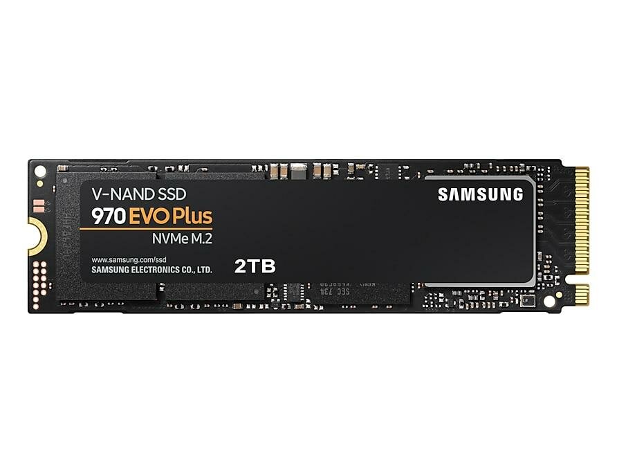 Твердотельный накопитель SSD M.2 NVMe 2TB Samsung 970 EVO Plus (R3500/W3300Mb/s, V-NAND 3-bit MLC, Phoenix, PCIe, 2280) (MZ-V7S2T0BW)