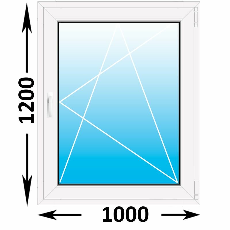 Пластиковое окно Melke одностворчатое 1000x1200 (ширина Х высота) (1000Х1200)