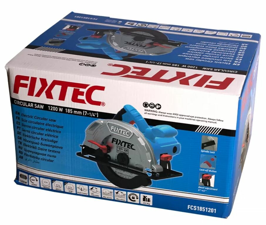 Пила циркулярная Fixtec FCS1851201, 1200 Вт,185мм