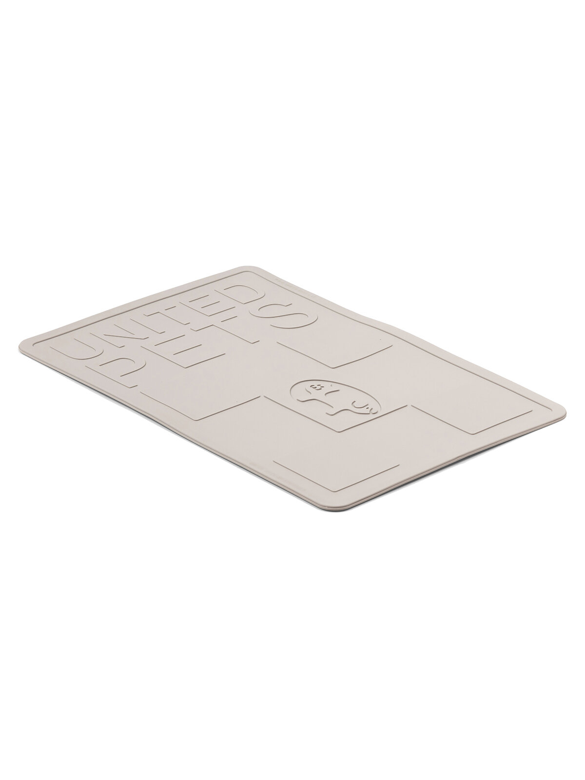 фото Коврик под миски для животных United Pets "Mustafa" 45 х 30 см, средний размер, серый