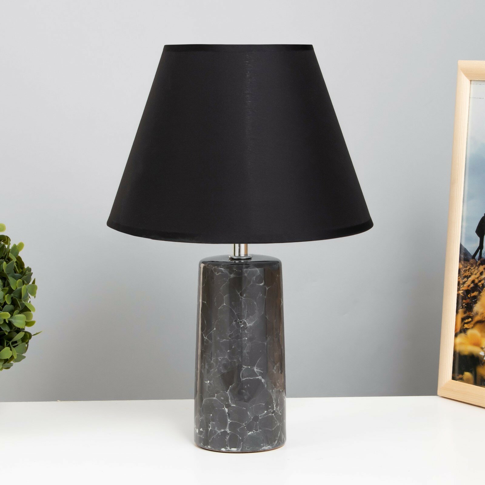фото Лампа настольная " мрамор" Е14 1х40Вт микс 23х23х35 см RISALUX