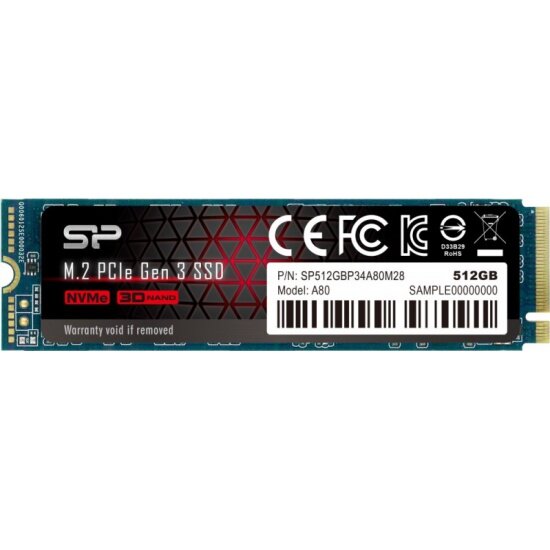 SSD диск SILICON POWER SiliconPower M.2 M-Series 512 Gb PCI-E x4 3D NAND (SP512GBP34A80M28)