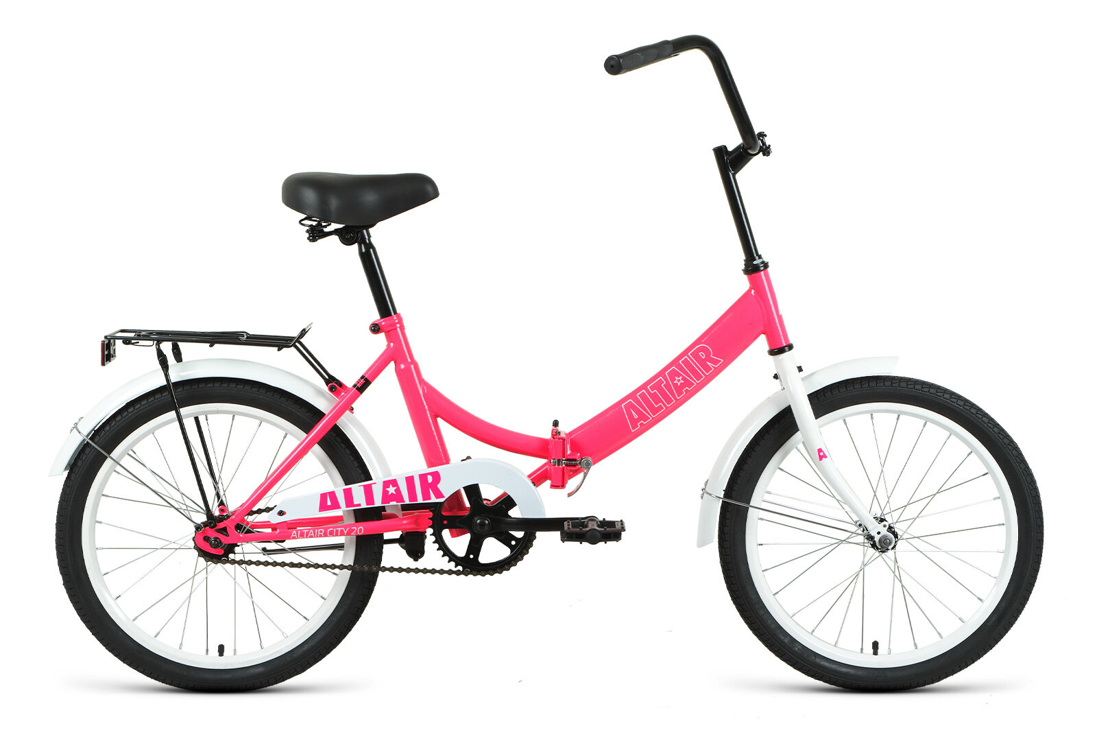Складной велосипед Altair City 20, год 2021, цвет Розовый-Белый, ростовка 14