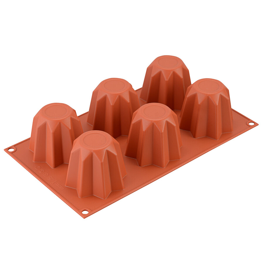 Форма для приготовления кексов mini pandoro, 34 х 18 х 6 см, силиконовая, красная - фотография № 6