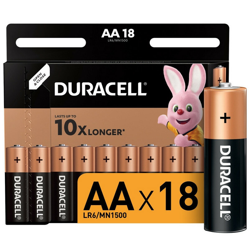 Батарейки DURACELL BASIC АА/LR6 бл/18шт 401003 81483682