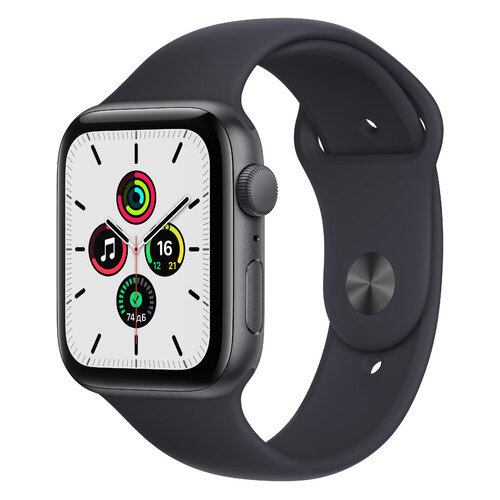 Смарт-часы Apple Watch SE 2021, 44мм, серый космос / темная ночь [mkq63ru/a]