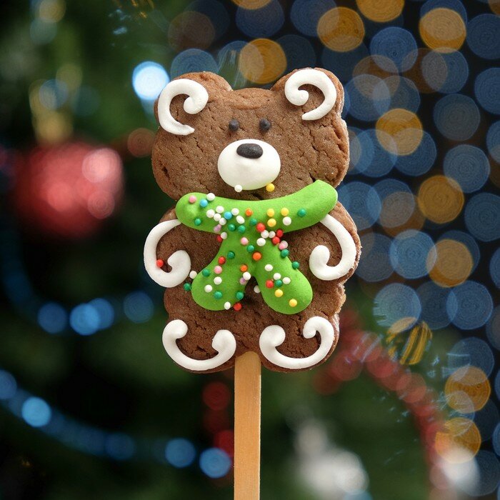 Печенье шоколадное на палочке «Зимнее», 30 г - фотография № 5