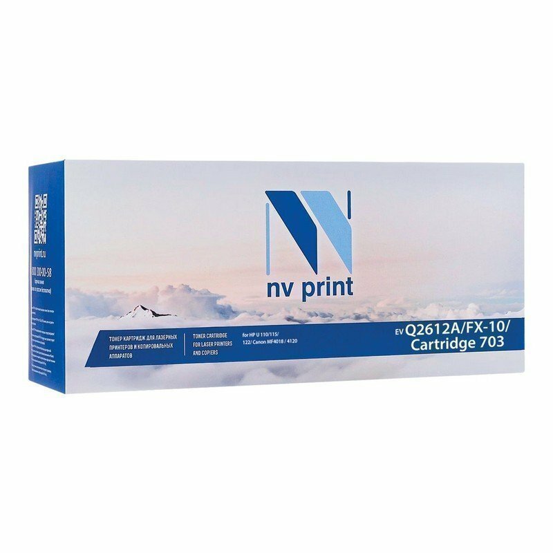 Картридж лазерный NV PRINT (NV-Q2612A/FX-10/703) для HP/CANON LaserJet/i-SENSYS, ресурс 2000 стр, NV-2612A/FX- NV-2612A/FX-10/