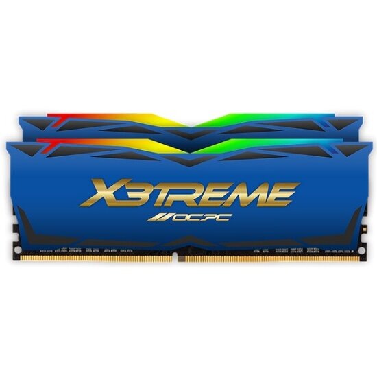 Оперативная память 16Gb (8Gbx2) OCPC X3 RGB MMX3A2K16GD436C18BU 3600Mhz DDR4 DIMM RGB CL18 BLUE LABEL