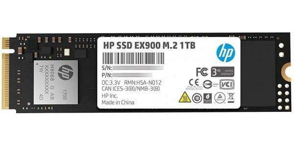 Твердотельный накопитель SSD M.2 1 Tb HP EX900 Read 2150Mb/s Write 1815Mb/s 3D NAND TLC (5XM46AA)