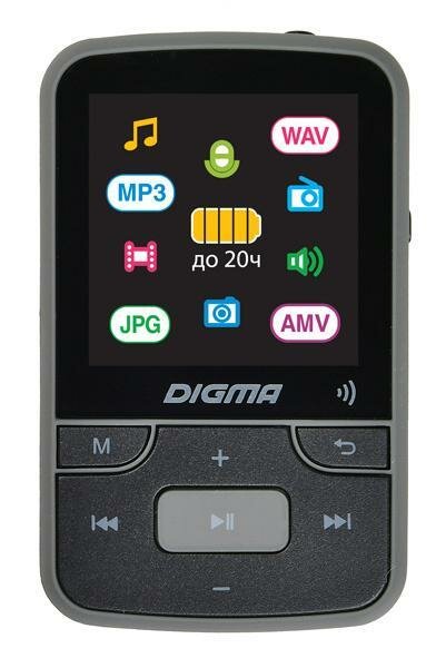 Плеер Hi-Fi Flash Digma Z4 BT 16Gb черный/1.5/FM/microSD/clip [1017070]