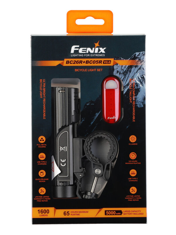 Велофары Fenix BC26R + BC05R V2.0 BC26RBC05RV20