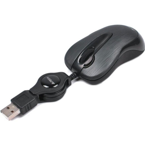 Мышь A4Tech N-60F-1 (черный) USB, 3+1 кл.-кн.,провод.мышь