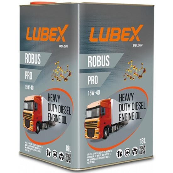 Моторное масло Lubex ROBUS PRO 15W-40 минеральное 18 л