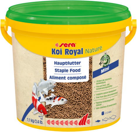 Корм для кои Sera Koi Royal Mini Nature, до 12 см, 3,8 л, 1,1 кг