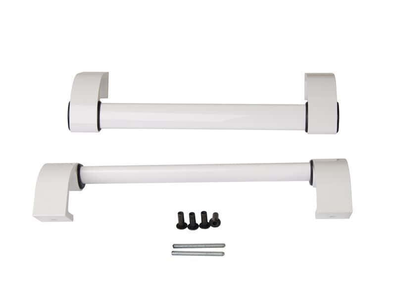 фото Ручка офисная прямая межосевое расстояние 350 мм с креплениями (58-72 мм) цвет: Белый RAL9016