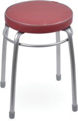 Табурет Nika Фабрик 1, мягкое круглое сиденье, d 32 см, темно-красный