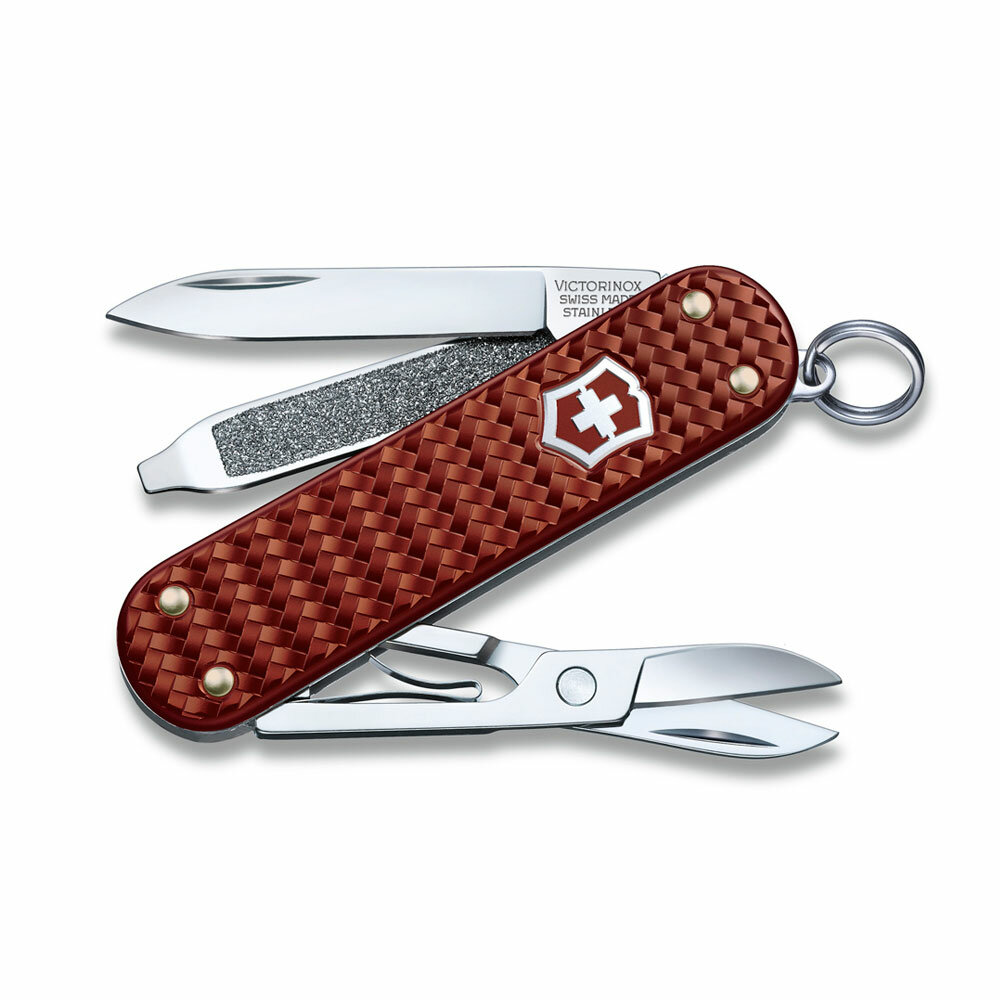 Нож-брелок Victorinox Classic SD Precious Alox Hazel Brown 58мм 5 функций 0.6221.4011G