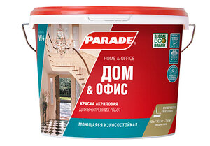 Интерьерная Краска на Акриловой Основе 2.5л Parade Classic W4 Дом & Офис, Белая.