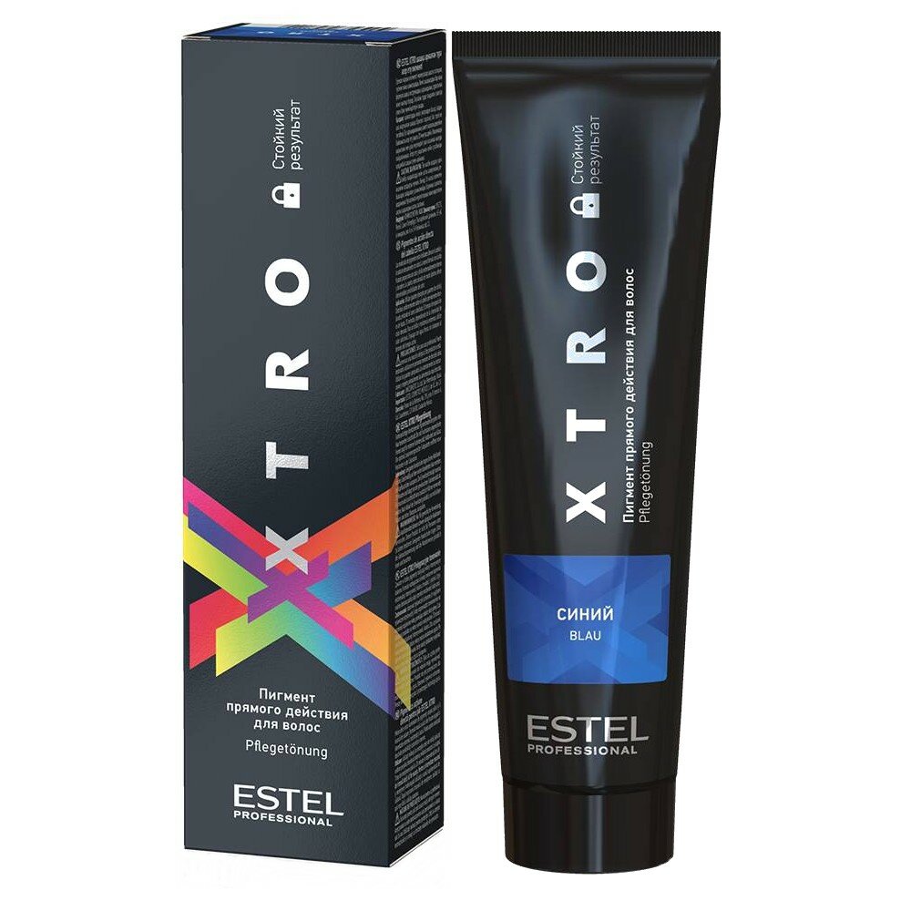 Пигмент прямого действия для волос XTRO Black blue Синий 100 мл. Estel