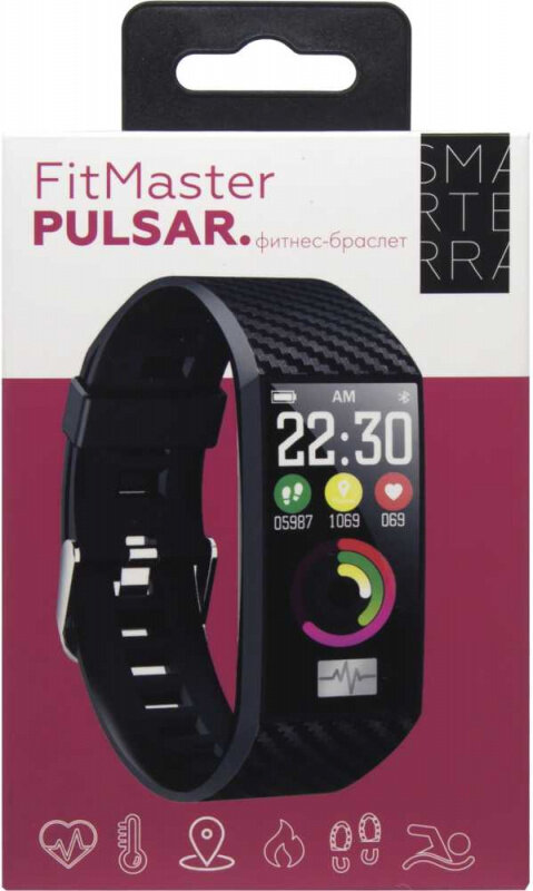 Смарт-браслет Smarterra Fitmaster Pulsar IPS корп.:синий рем.:синий (FMPBLU)