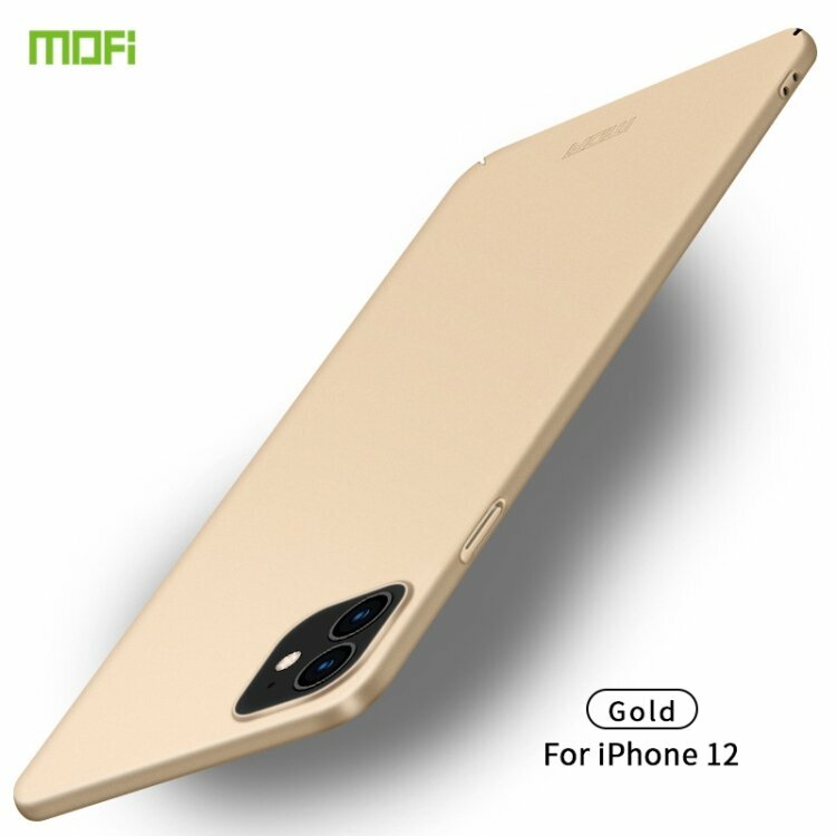 Тонкий матовый чехол для iPhone 12 mini MOFI Ultra-thin (Gold)
