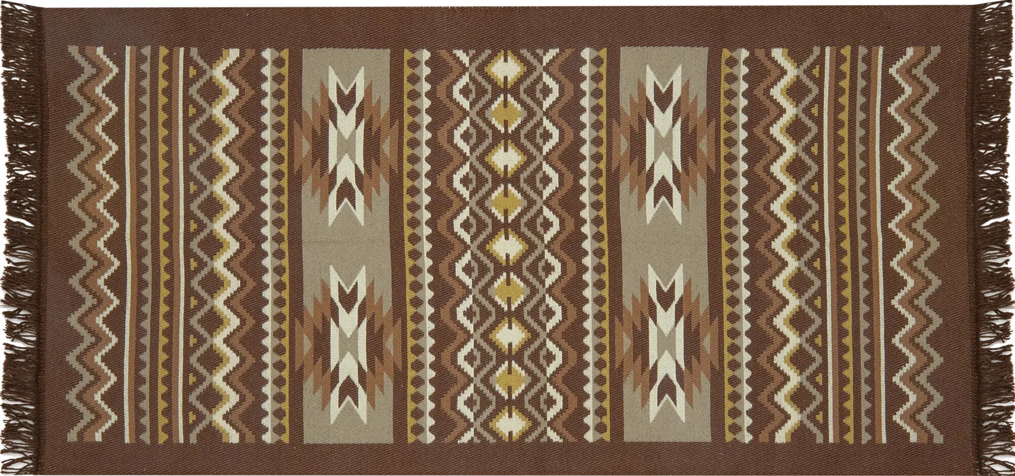 Коврик Ctim Килим 80х150 см акрил цвет коричневый 1914 D - фотография № 1