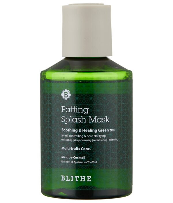 BLITHE Восстанавливающая сплэш-маска Patting Splash Mask Soothing & Healing Green Tea, 150 мл