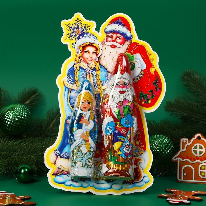 Кондитерское изделие Новогодний набор в блистере "Дед Мороз и Снегурочка", 100 г 10000141