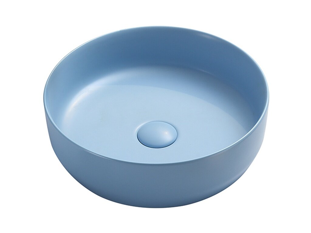 Ceramica Nova Умывальник чаша накладная круглая (цвет Голубой Матовый) Element 390*390*120мм