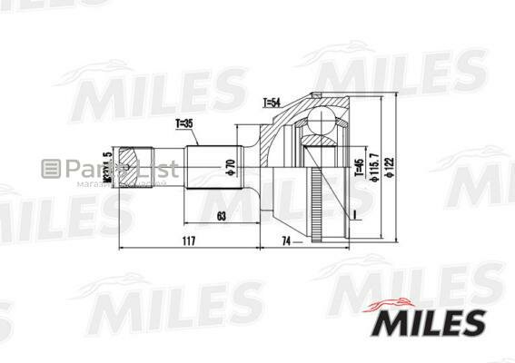 MILES GA20069 1шт