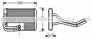 Радиатор отопителя Hyundai Matrix 01>10 AVA COOLING SYSTEMS HY6122