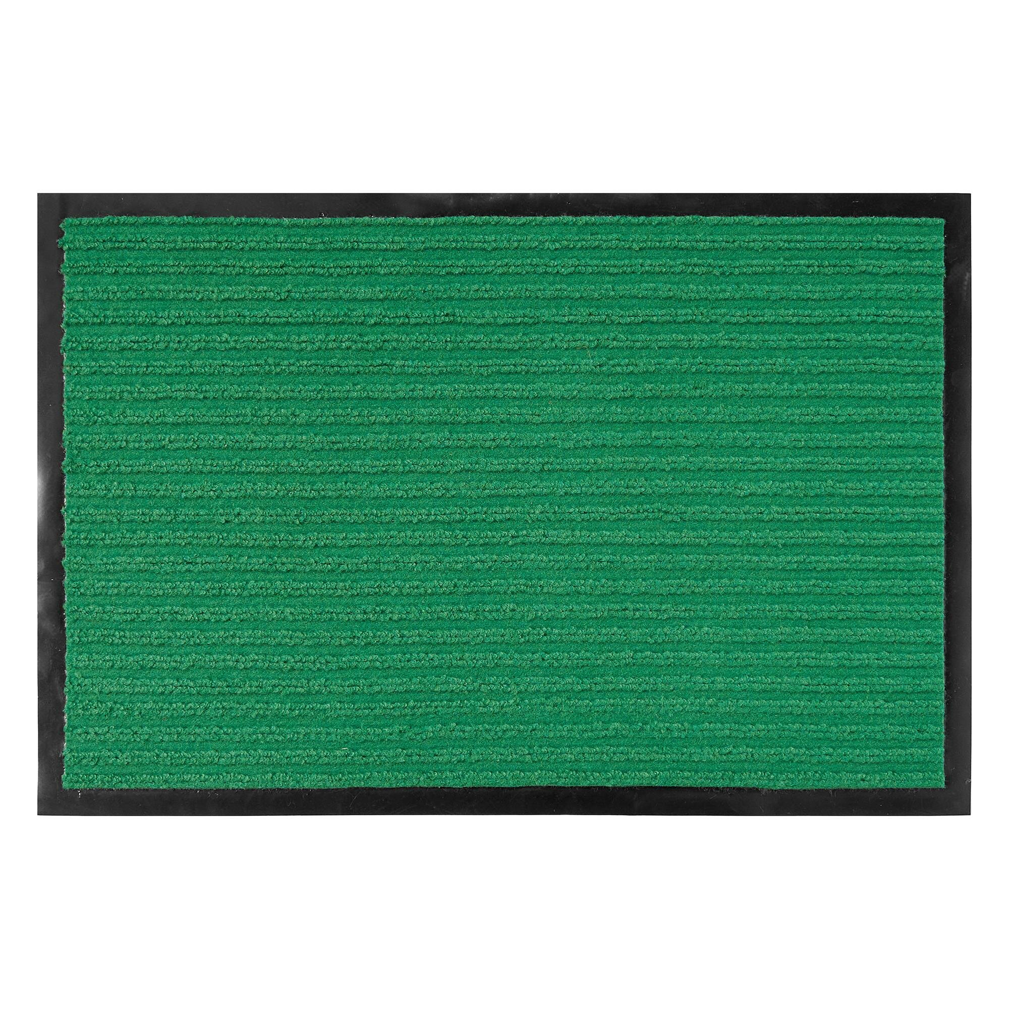 ANHUI IMPORT AND EXPORT CO.LTD Коврик грязезащитный размер 40х60см дизайн зеленый (double stripe doormat)