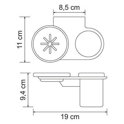 Держатель стакана и мыльницы Wasserkraft Kammel K-8300 K-8326 9062147 - фотография № 3