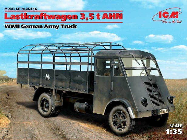 35416 ICM Грузовой автомобиль Lastkraftwagen 3,5 t AHN Масштаб 1/35