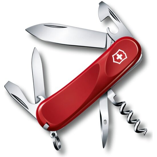 Нож VICTORINOX Evolution 10, 85 мм, 13 функций, красный (2.3803.E)