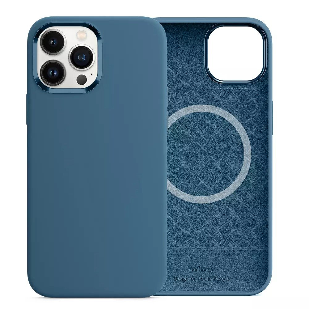 Чехол для телефона Wiwu Magnetic Silicone Phone Case for iPhone 13/6.1" Blue Jay