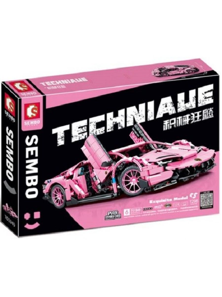 Конструктор Sembo Block "Розовый Ламборгини" (1296 деталей) 701949