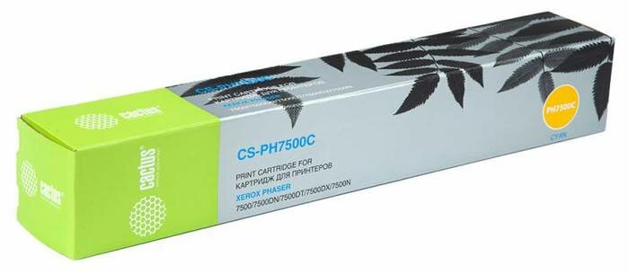 Картридж Cactus CS-PH7500C 106R01443, для Xerox, голубой