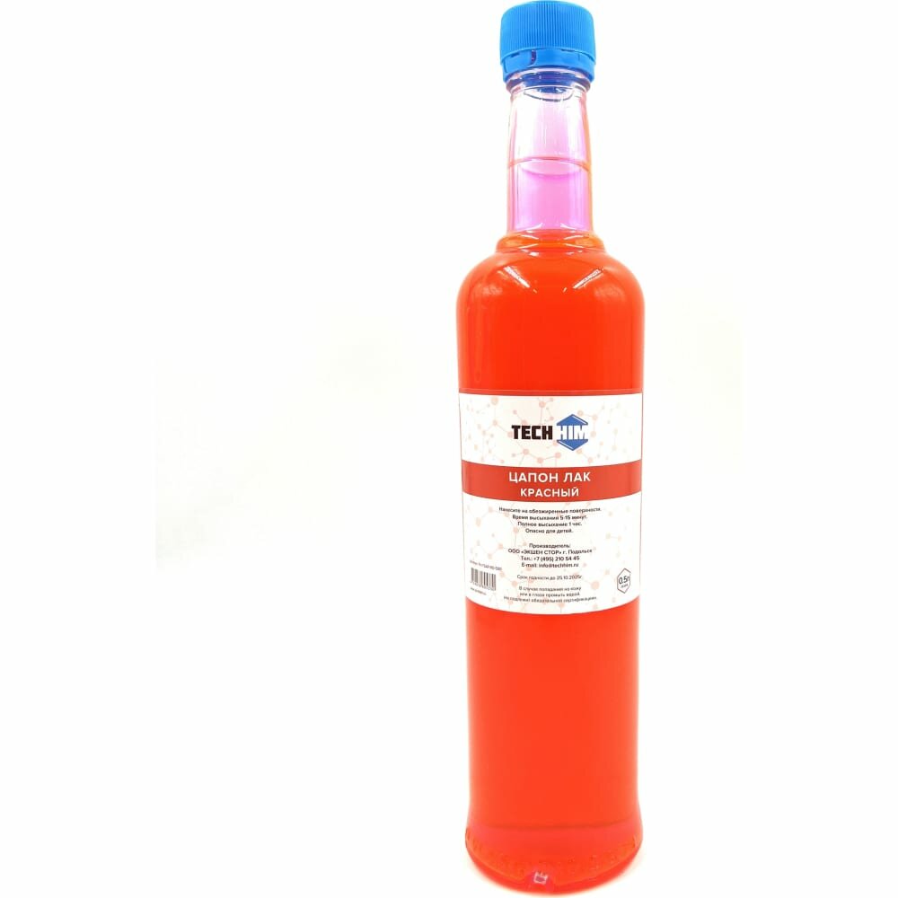 фото TECHHIM цапон лак красный 500 мл. TH-TSAP-RD-500